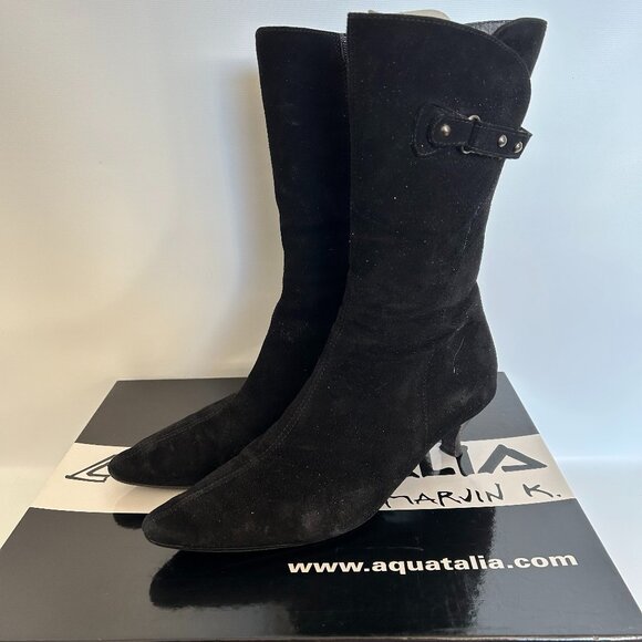 Aquatalia LACY boots - Black Suede - Picture 1 of 7